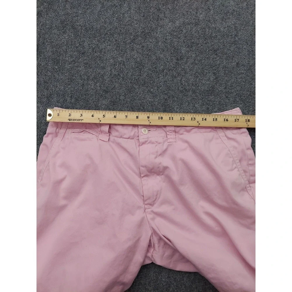 Vintage POLO RALPH LAUREN Shorts Mens 35 Pink Chino Drawstring Cotton Walking